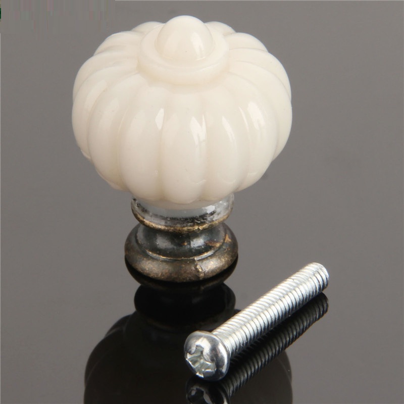 Furniture Hardware Drawer Pulls - 1 Buah Kenop Kabinet Labu Putih