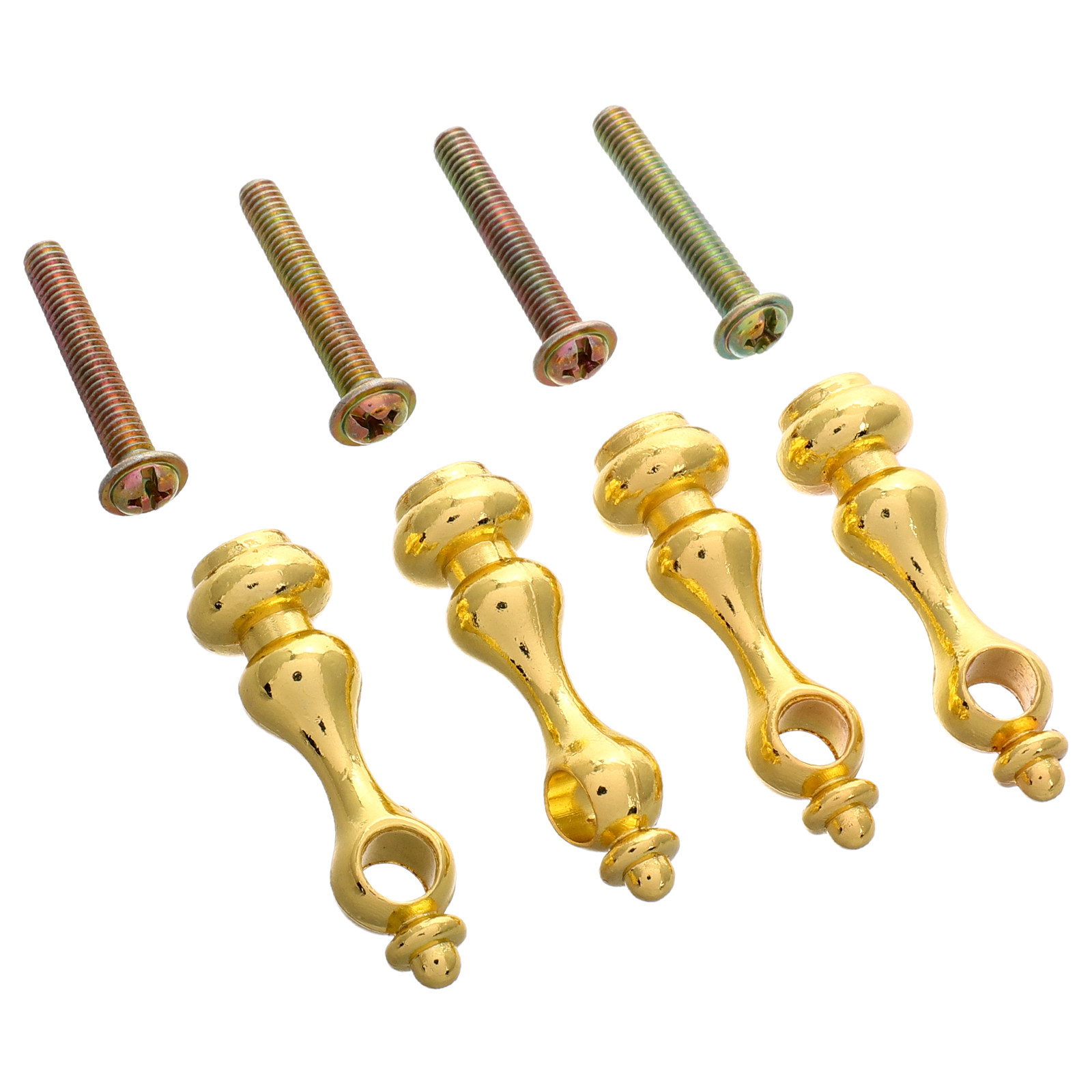 Furniture Rails Hardware - 4 Buah Spindel Logam Mudah Dipasang
