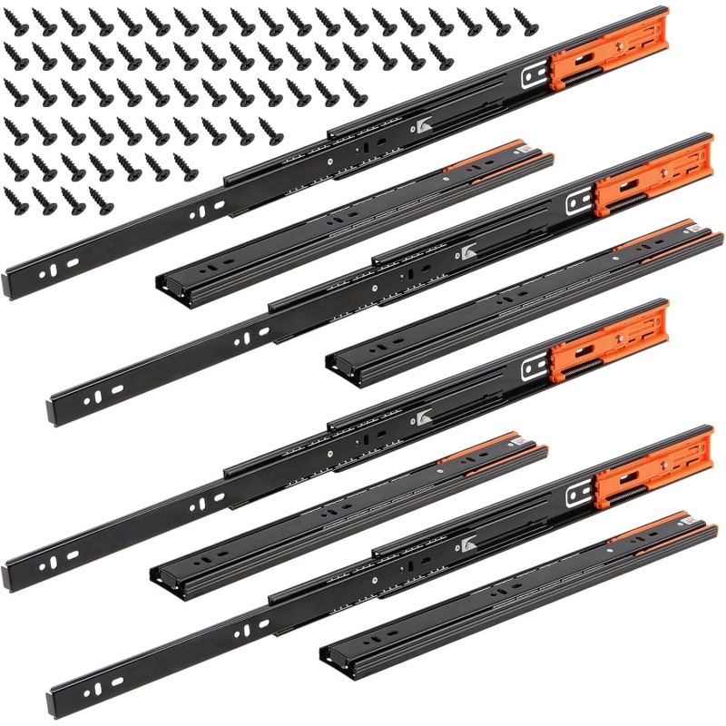 Furniture Rails Hardware - Rel Tiga Bagian Lebar 45mm 12-20