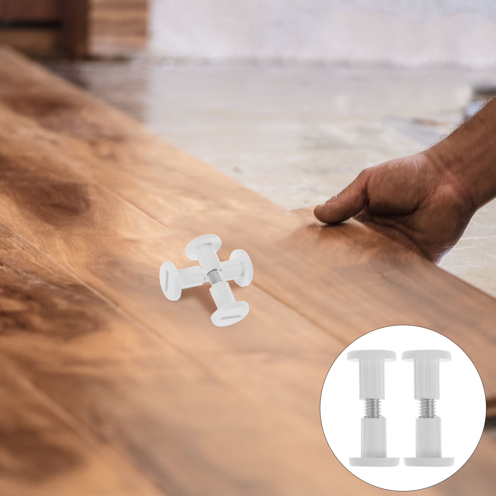 Furniture Joining Hardware - 50Pcs Set Pengencang Papan Furnitur Plastik
