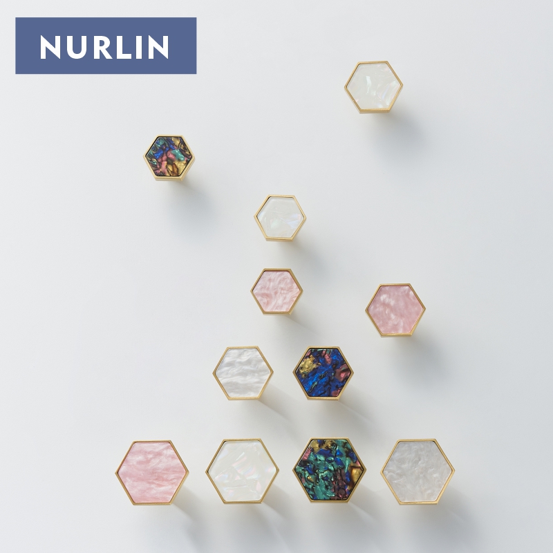 Furniture Hook Hardware - Nurlin kenop kabinet warna-warni merah muda