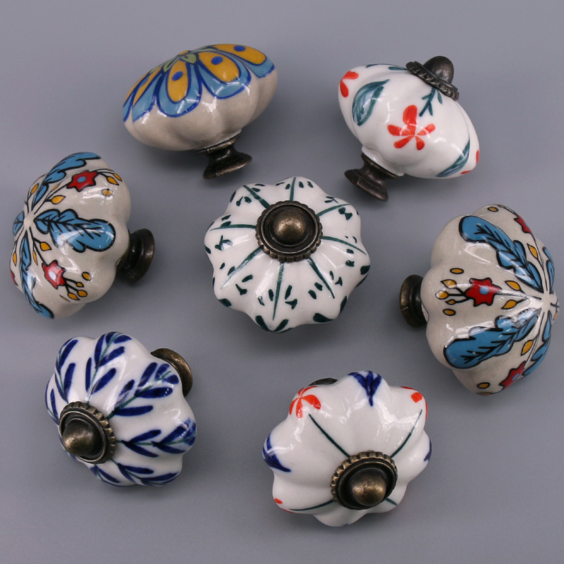 1x Kenop Antik Retro Keramik L - Furniture Hardware Drawer Pulls ulasan dan harga