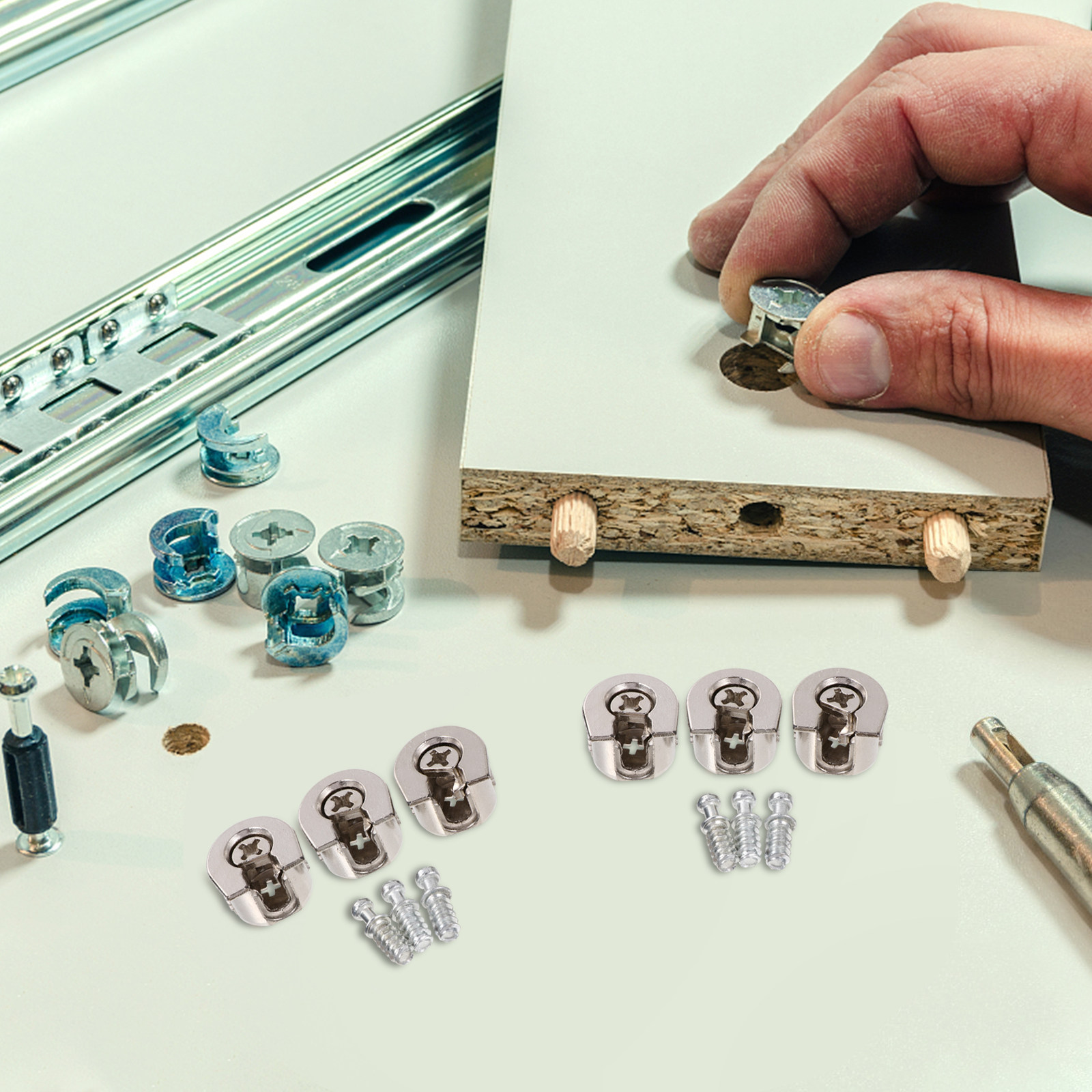 10Pcs Konektor Furnitur Eksent - Furniture Joining Hardware ulasan dan harga